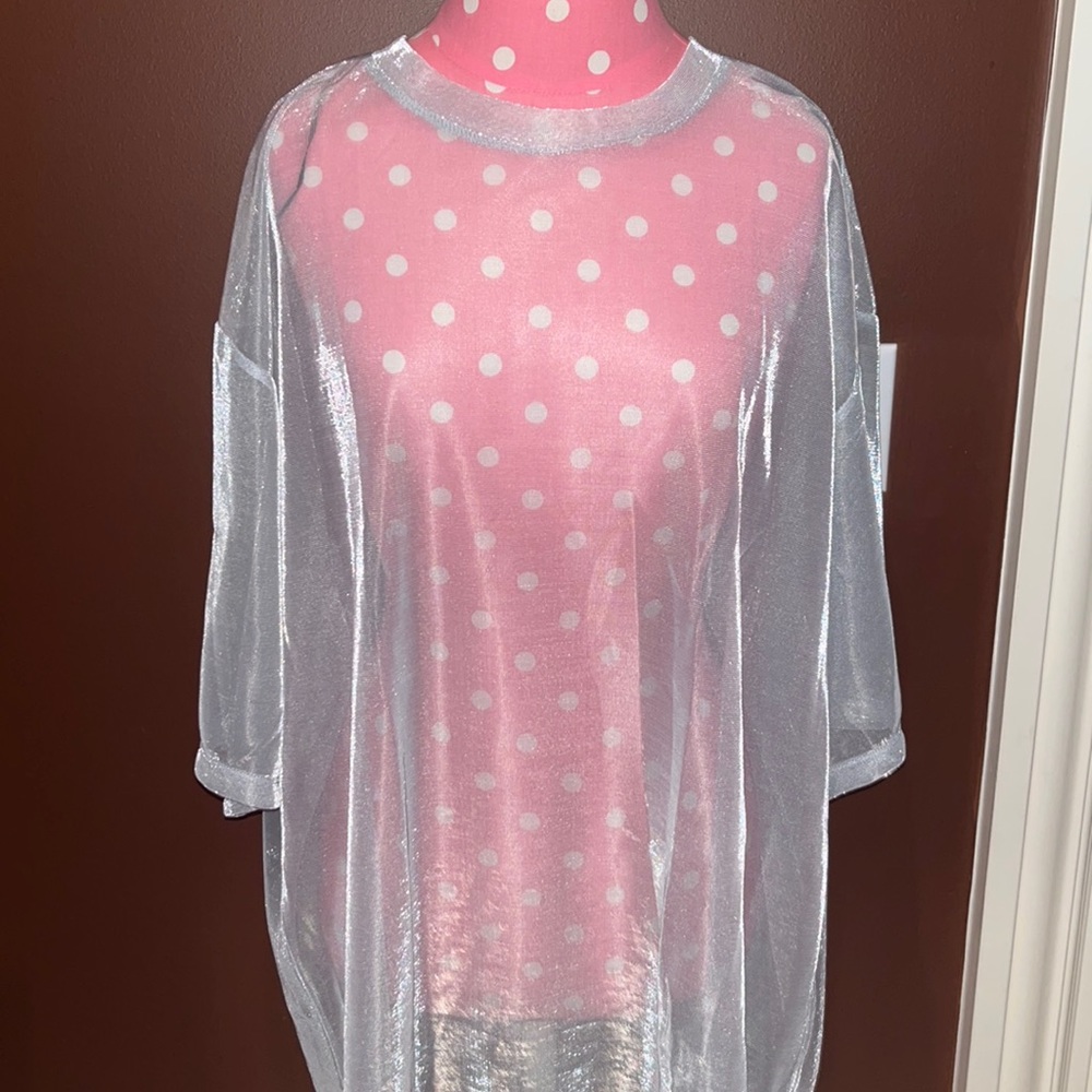 Oversized Metallic Shirt/Dress